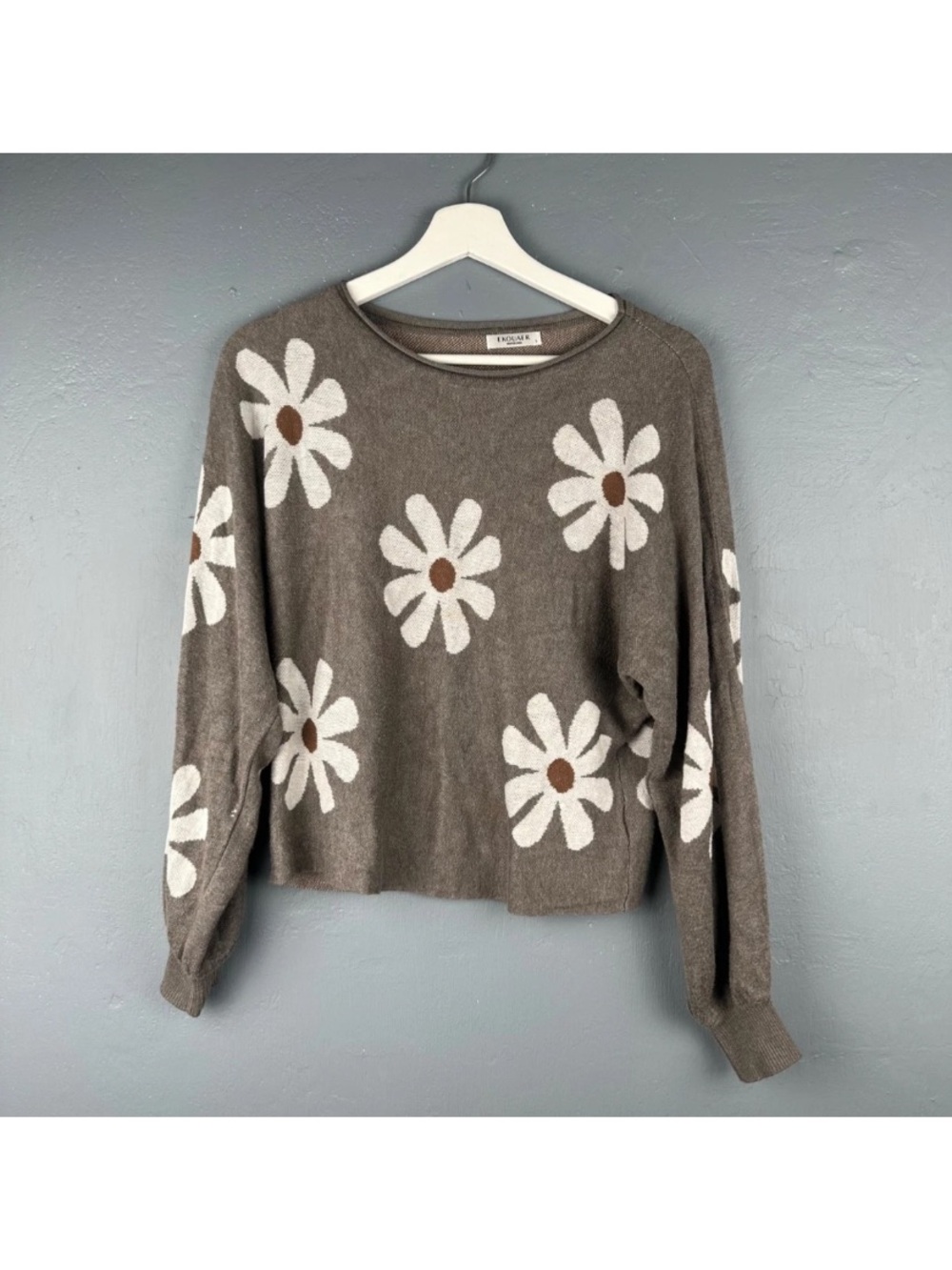 Ekouaer Sz Small Brien Floral Print Knit Top